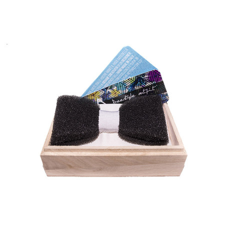 Papillon Nero in Spugna nella confezione in legno Freestyle Outfit