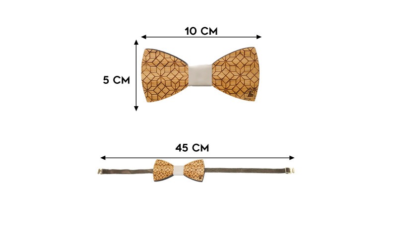Papillon in Legno Esagoni misure