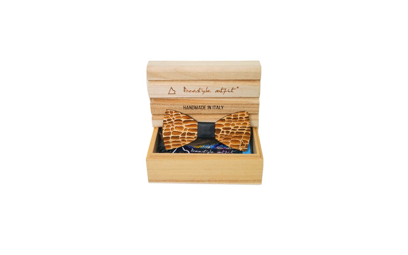 Papillon in Legno Pitonato nella scatola Freestyle Outfit