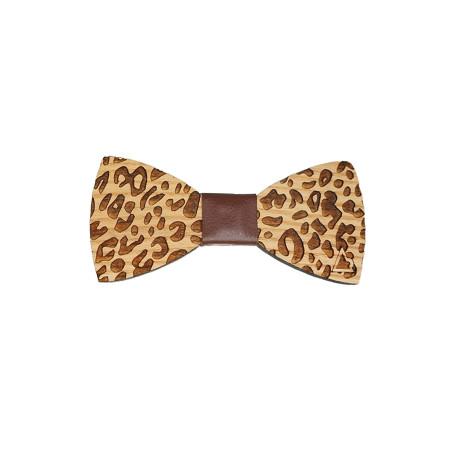 Papillon in Legno Leopardato
