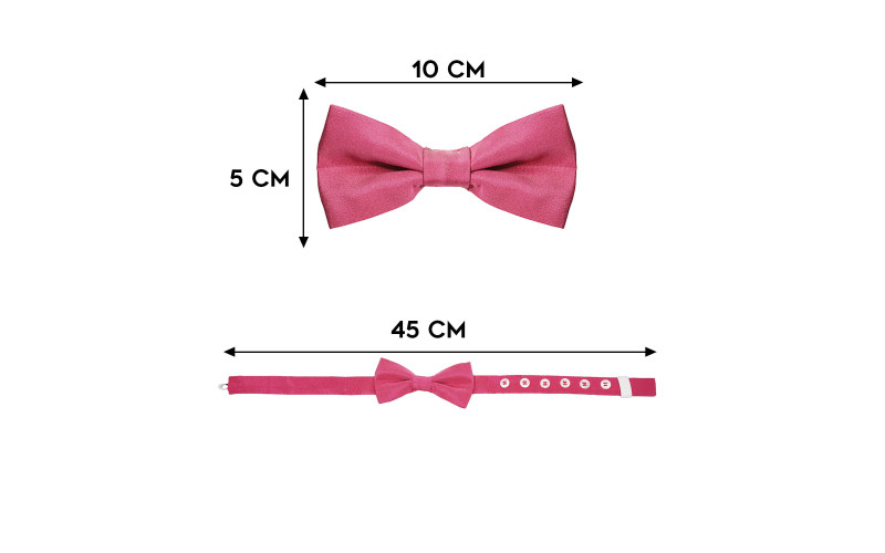 Papillon rosa in Tessuto Classico elegante misure