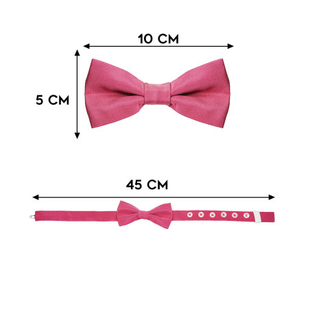Papillon rosa in Tessuto Classico elegante misure