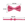 Papillon rosa in Tessuto Classico elegante misure