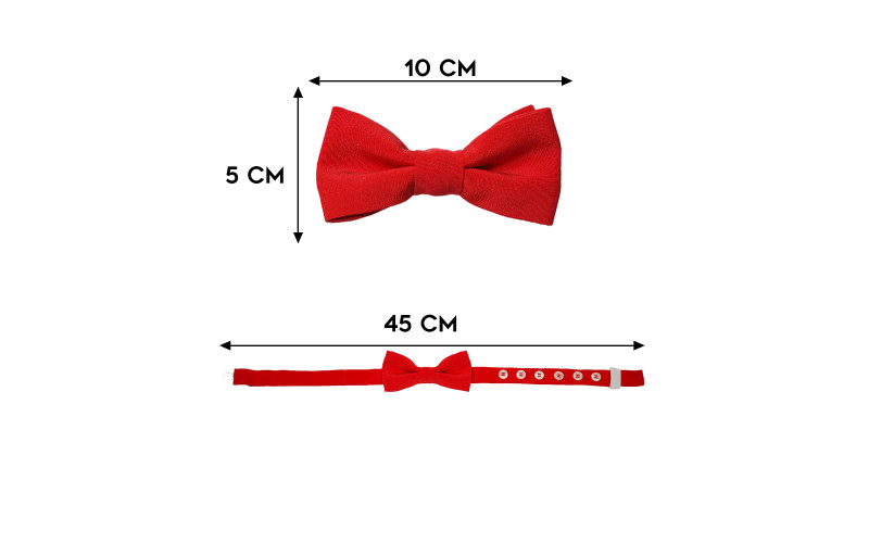 Papillon Rosso in Tessuto Classico elegante misure