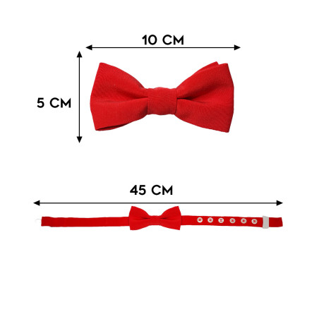 Papillon Rosso in Tessuto Classico elegante misure