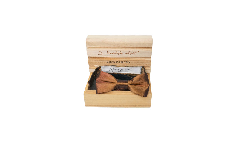 Papillon Bronzo in Raso elegante nella scatola Freestyle Outfit