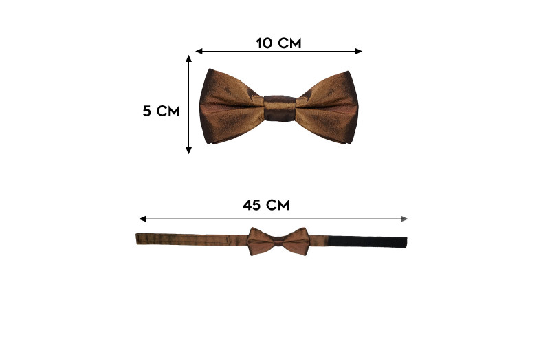 Papillon Bronzo in Raso elegante misure