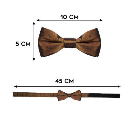 Papillon Bronzo in Raso elegante misure