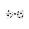 Papillon Bianco a Pois Neri in raso elegante