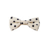 Papillon Crema a Pois Neri in raso elegante