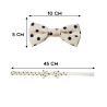 Papillon Crema a Pois Neri in raso elegante misure