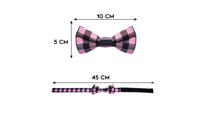 Papillon Rosa a Quadri Gradi misure