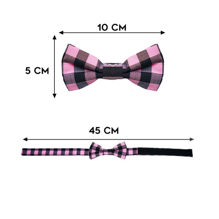 Papillon Rosa a Quadri Gradi misure