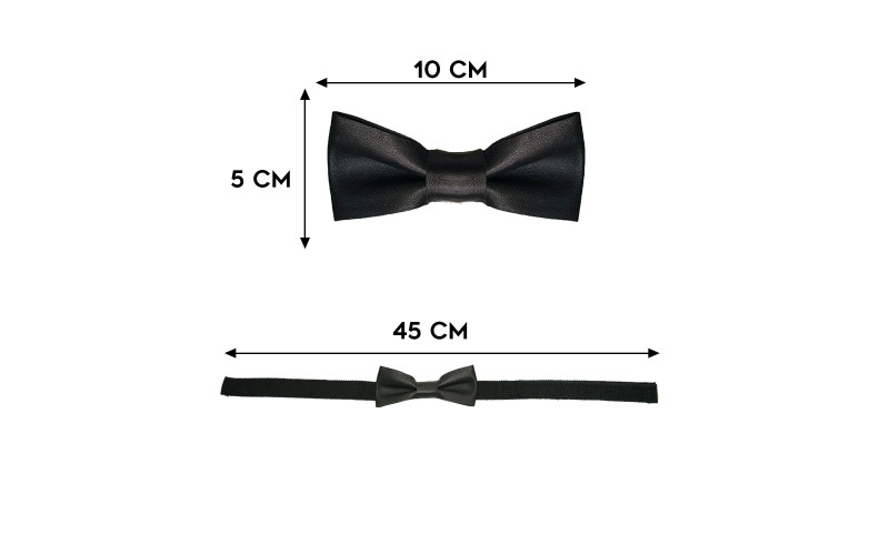Papillon in Pelle Nera misure