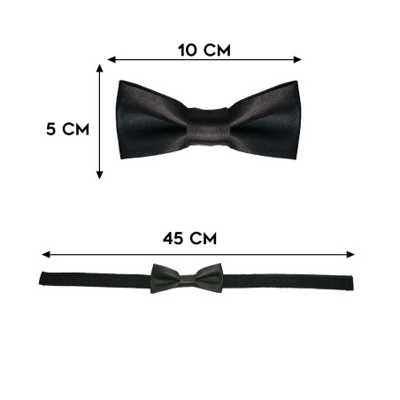 Papillon in Pelle Nera misure