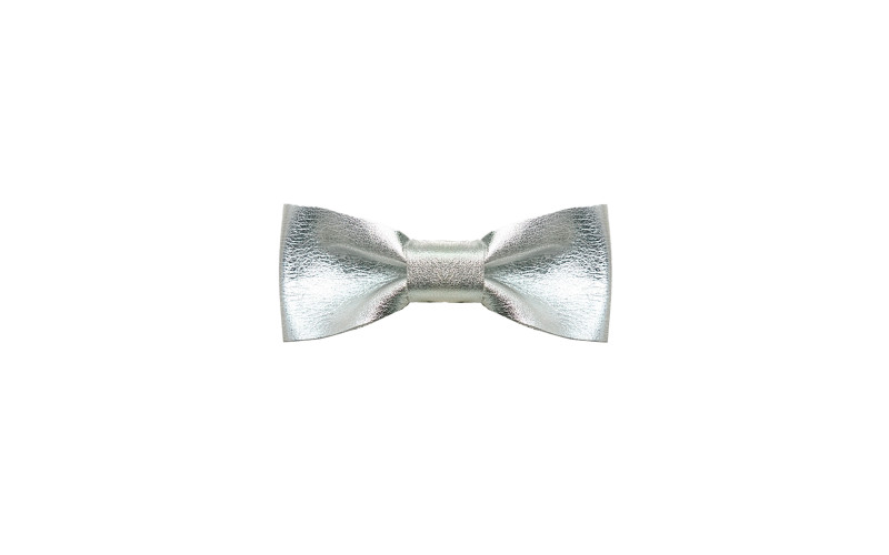 Papillon in Pelle Argento
