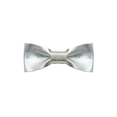 Papillon in Pelle Argento