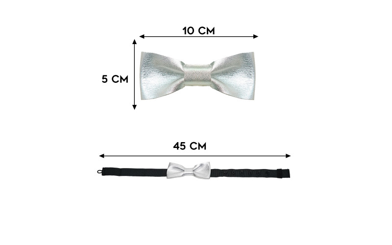 Papillon in Pelle Argento misure