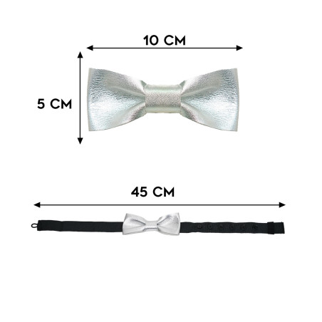Papillon in Pelle Argento misure