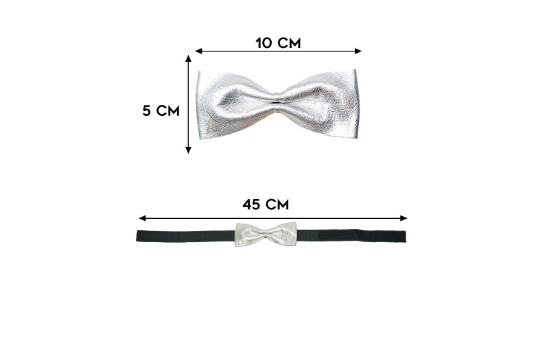 Papillon in Pelle Argento Leather Pussy misure