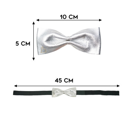 Papillon in Pelle Argento Leather Pussy misure