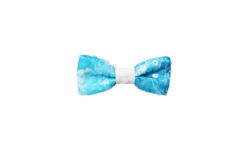 Papillon Azzurro Pailettes in Tessuto Classico