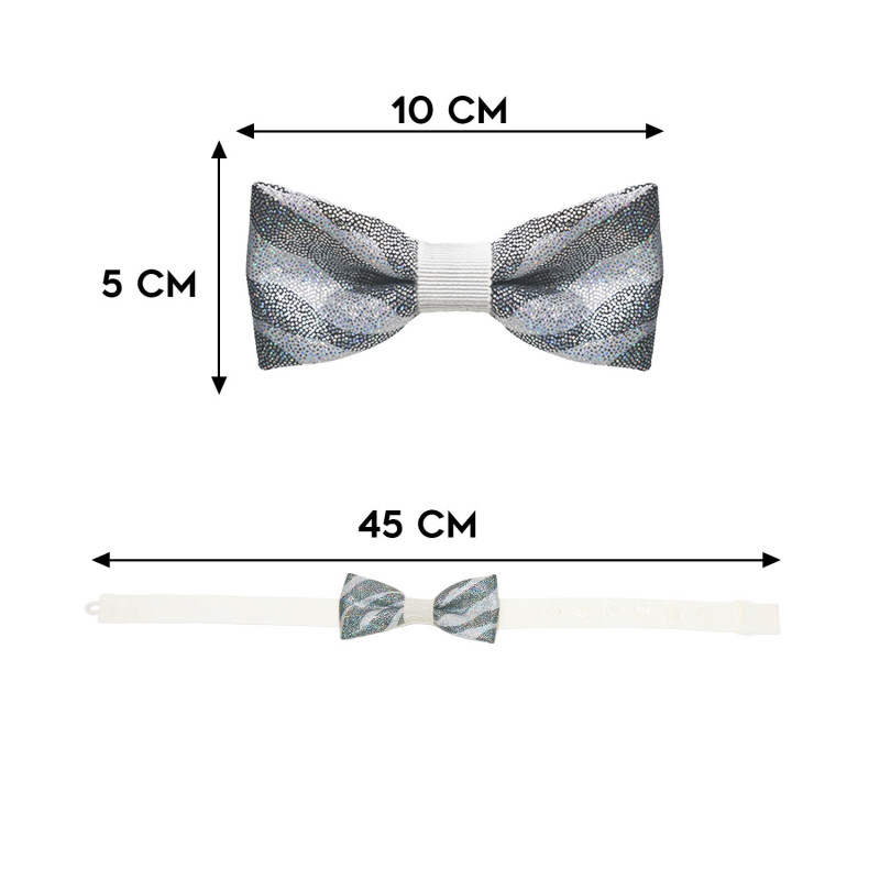 Papillon Zebra Glitter in Tessuto Classico misure