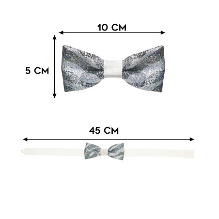 Papillon Zebra Glitter in Tessuto Classico misure