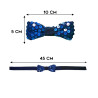 Papillon Blu Pailettes in Tessuto Classico misure