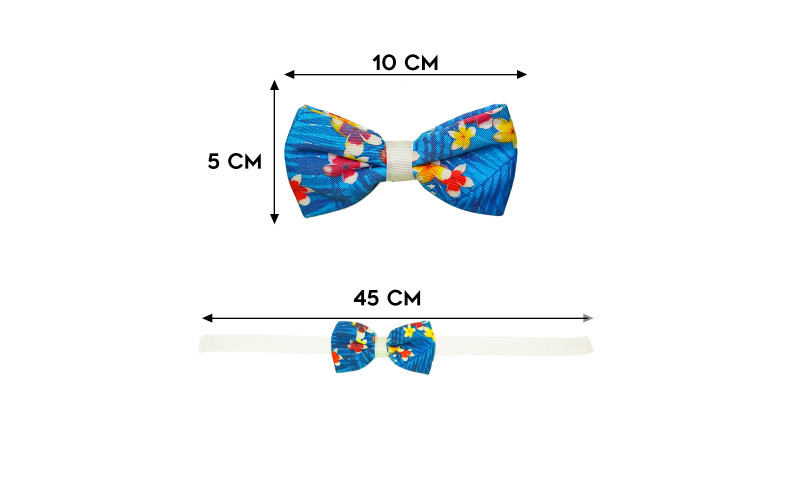 Papillon con Fiori Piccoli Blu casual misure