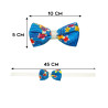 Papillon con Fiori Piccoli Blu casual misure