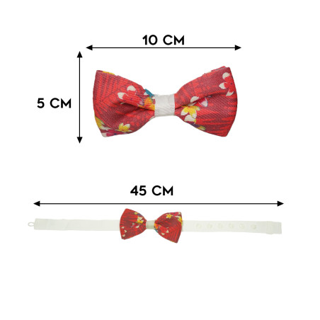 Papillon con Fiori Piccoli Rossi casual misure