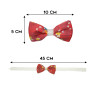 Papillon con Fiori Piccoli Rossi casual misure