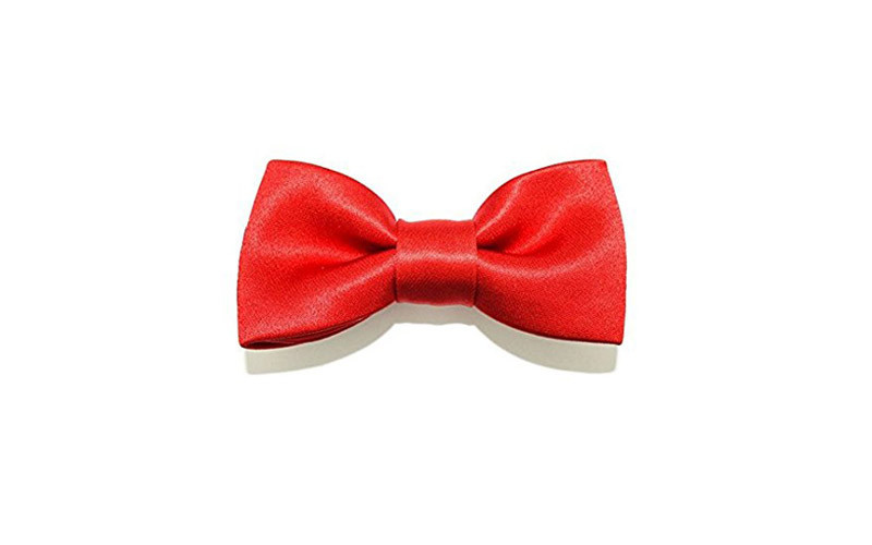 Papillon rosso in seta da uomo