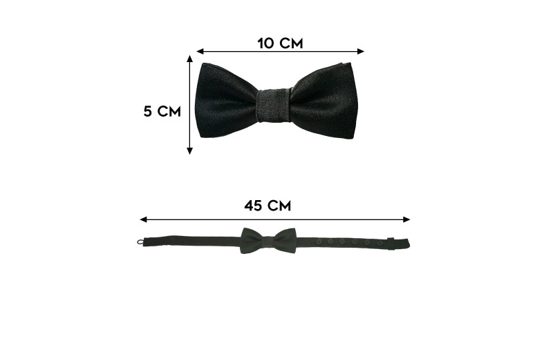papillon nero in seta dimensioni