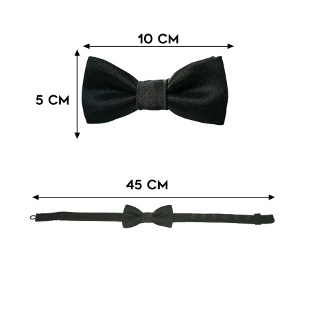 papillon nero in seta dimensioni