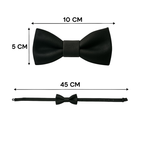 Papillon Nero da uomo dimensioni e misure – Accessorio Elegante per Matrimoni ed Eventi Speciali