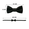 Papillon Nero da uomo dimensioni e misure – Accessorio Elegante per Matrimoni ed Eventi Speciali