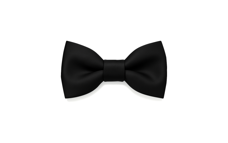 Papillon nero in seta da uomo Freestyle Outfit