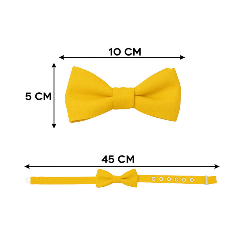 Papillon giallo classico da uomo dimensioni in cm lunghezza e altezza - Freestyle Outfit