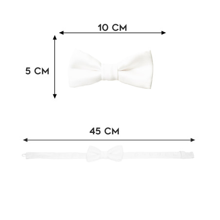 Papillon bianco da uomo classico dimensioni in cm lunghezza e altezza - Freestyle Outfit