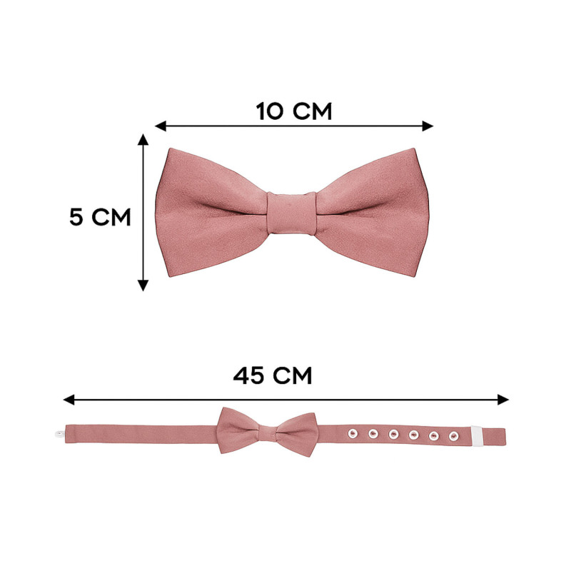 Papillon rosa antico da uomo dimensioni in cm altezza e lunghezza - Freestyle Outfit