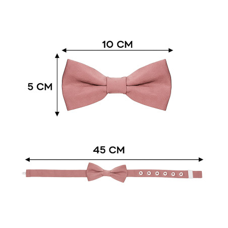 Papillon rosa antico da uomo dimensioni in cm altezza e lunghezza - Freestyle Outfit