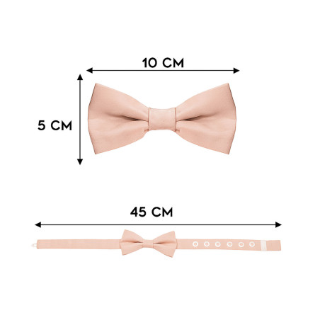 Papillon rosa cipria da uomo dimensioni in cm altezza e lunghezza - Freestyle Outfit