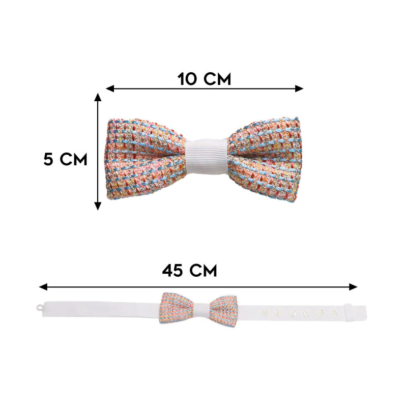 Papillon blu e rosa pesca da uomo dimensioni in cm altezza e lunghezza - Freestyle Outfit