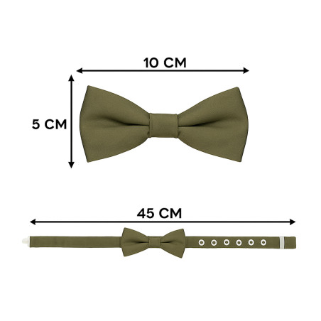 Papillon verde militare dimensioni in cm altezza e lunghezza - Freestyle Outfit