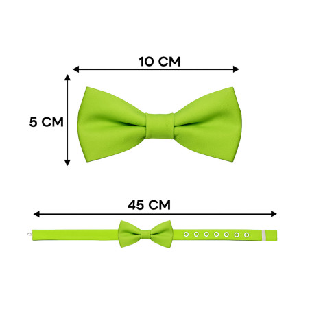 Papillon verde fluo dimensioni in cm altezza e lunghezza - Freestyle Outfit