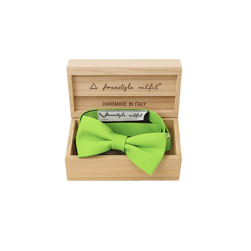 Papillon verde fluo nella confezione in legno - Freestyle Outfit