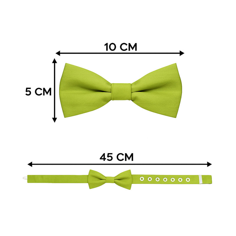 Papillon verde lime dimensioni in cm altezza e lunghezza - Freestyle Outfit