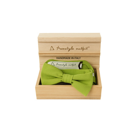 Papillon verde lime nella confezione in legno - Freestyle Outfit